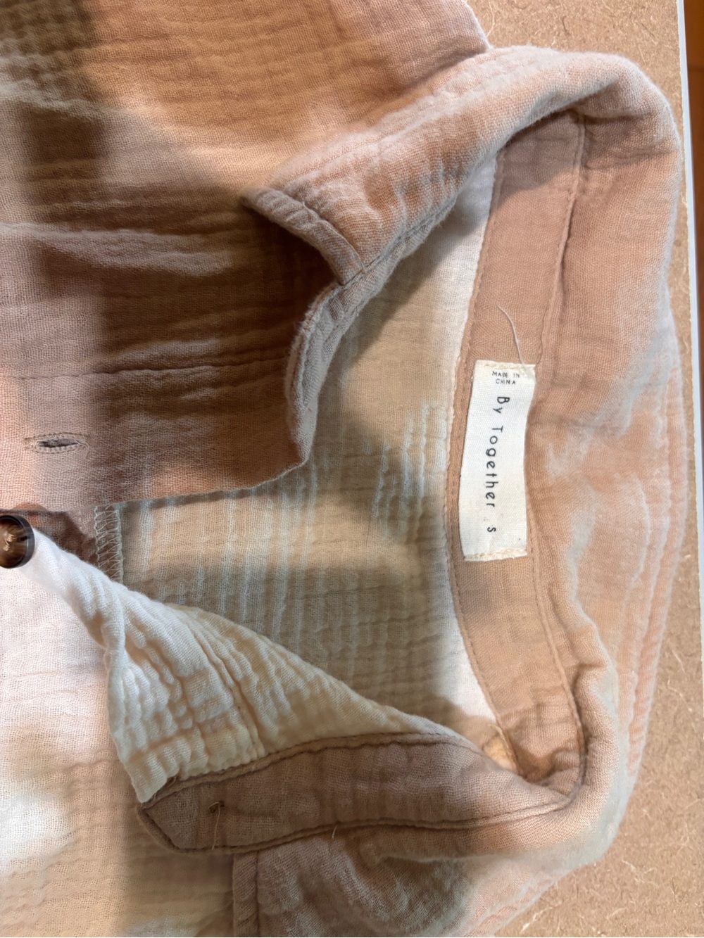 Linen colorblock button down - Picture 3 of 3
